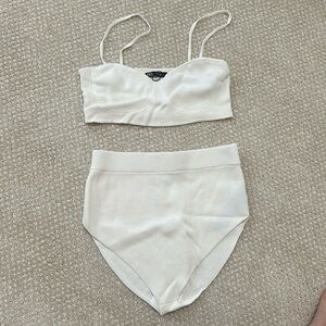 Zara white matching knit set